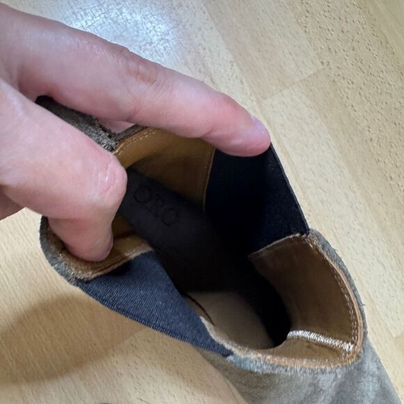 ORO Los Angeles Boots Men's 11 Gray The Alpaca Granada Chelsea Suede Leather - Picture 6 of 9